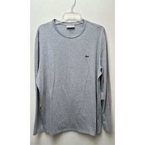 Lacoste regular fit men’s gray long sleeve shirt size XXL.   #34-1235